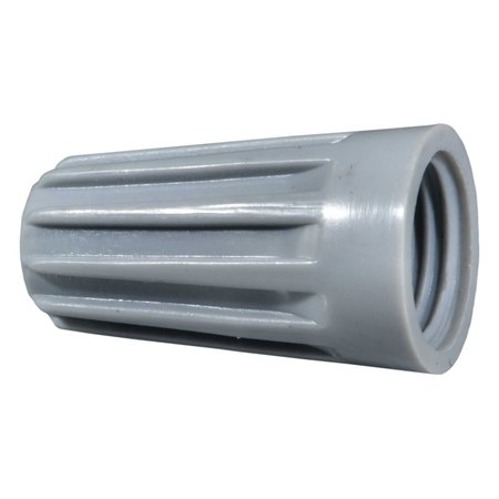 MIDWEST FASTENER #14 to #8 Gray Plastic Twist-on Wire Connector, s 10PK 64173